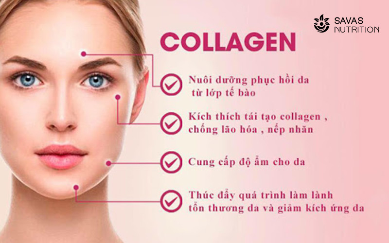 Bổ sung collagen để làn da thay đổi tốt hơn.