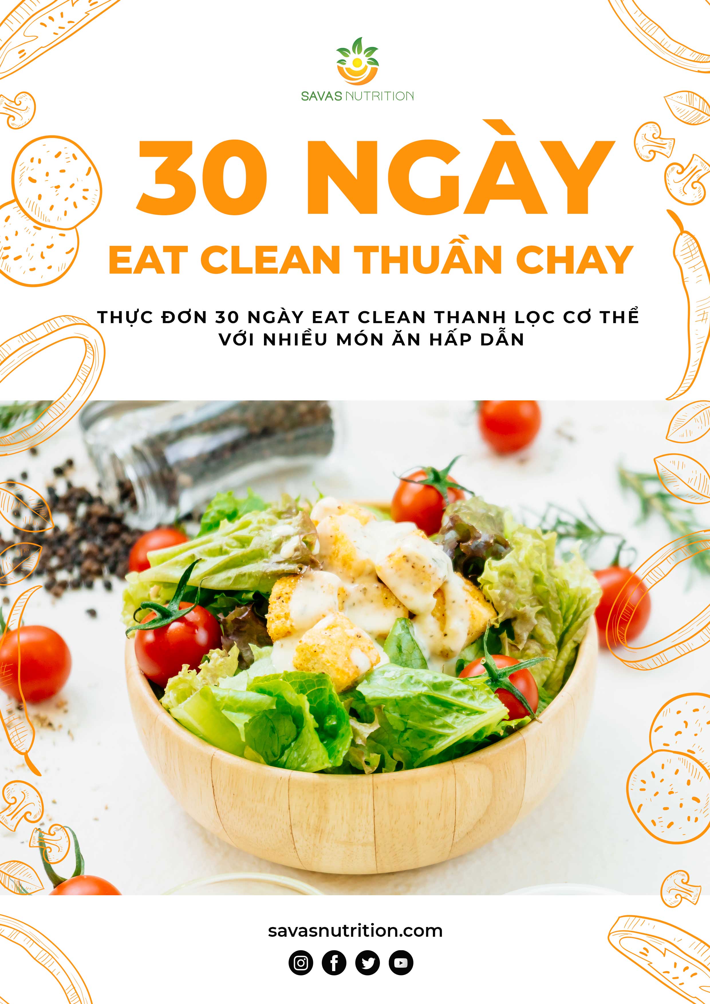 thực đơn eat clean 30 ngày thuần chay